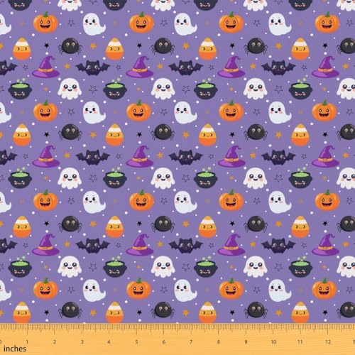 Happy Halloween Fabric by The Yard - Cute Pumpkin Upholstery Fabric, by Erosebridal