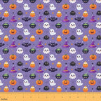 Happy Halloween by The Yard, Cute Pumpkin Upholstery Fabric, Kawaii Ghost by Erosebridal