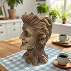 Tree Face Planter, 8.26 inch Resin Garden Flower Pot, Indoor Outdoor Decorative Vase, Brown - Image 5