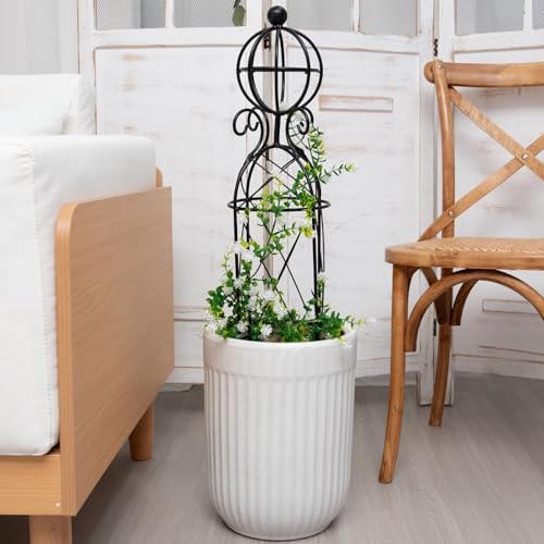Metal Garden Obelisk Trellis for Climbing Plants - 27.1"x7.8" - Image 4