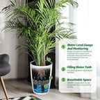 Set of 4 Tall 16 Inch Self-Watering Flower Pots – Large White Planters with Built-in Drainage & Water Level Gauge – Compatible for Indoor and Outdoor Plants – Patio, Balcony, Living Room - Image 5