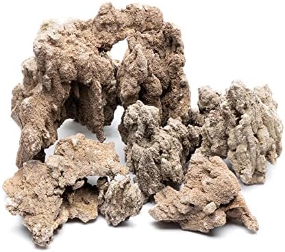 SubstrateSource Natural Stone for Aquarium, Terrarium, Paludarium, Reptile Enclosures - Set of Decorative Rocks for Landcapes, Aquascaping, Fish Tank Decor (Mountain Stone Stone, 10 Pounds, 3-8") by SubstrateSource