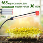 4‑Head Full Spectrum Standing Grow Light for Tall Indoor Plants - Image 3