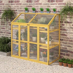 Wooden Garden Greenhouse, Greenhouse Wooden Cold Frame Greenhouse, Garden Portable Mini Greenhouse Cabinet, Greenhouse Flower Shelf Bed for Outdoor Indoor Use - Image 7