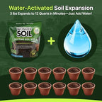 WONDER SOIL | Organic Potting Soil | 12 QUARTS of Ready to Plant Coco Coir Fully Loaded with Nutrients | 3 LBS Bag Expands to 12 Quarts of Indoor Outdoor Soil | Incl Worm Castings, Perlite - Image 3