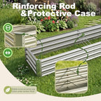 2PCS 12x2x1ft Galvanized Raised Garden Bed Outdoor Patio, Long Rectangular Metal Planter Boxes for Gardening, Vegetables, Flowers, Herbs.Silver,2 Pack - Image 3