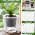 Self Watering Plant Pots, 4.7'', Transparent, 36 Pcs - Image 3