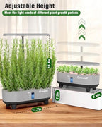 Growell Hydroponics Growing System Kit, 16 Pods Indoor Garden with 28W Full Spectrum LED Grow Light, Auto Timer, 3 Smart Light Modes, 8L Large Herb Garden, Ideal Gardening Gift for Women, Men (Gray) - Image 5