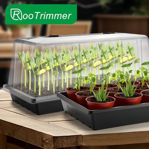 1020 Seed Starting Trays with Tall 7.3" Humidity Dome, No Hole, 5-Pack - Image 6