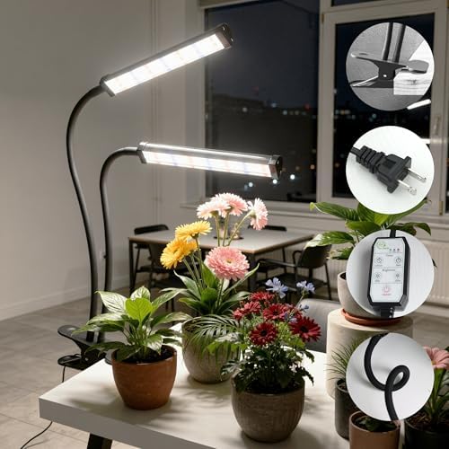 GooingTop Grow Light 100W 6000K, Super Bright White Desktop Clip Plant Lamp - Image 5