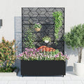 GarveeLife Metal Planter Box with Trellis and Wheels 71"x47"x16" by GarveeLife