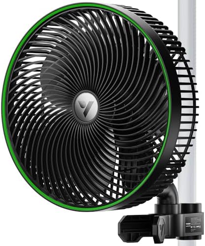 VIVOSUN AeroWave E9 Grow Tent Auto Oscillating Clip Fan, 9" Fan,1-Pack by VIVOSUN