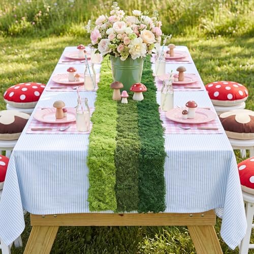 6 Artificial Moss Mat Roll for Wonderland Party, 3.9 x 47 Inch, Multicolor - Image 6