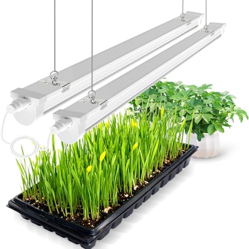 JESLED 2FT Grow Lights, 5000K Full Spectrum Sunlight White, V-Shaped Beam by JESLED