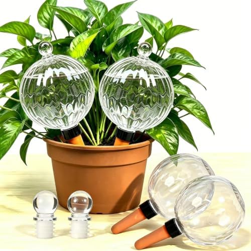 26oz Extra Large Plant Watering Globes, Self Watering Bulbs and Water Globes for Indoor Outdoor Potted Plants, Vacation Watering While Away 4-Pack by Unknown