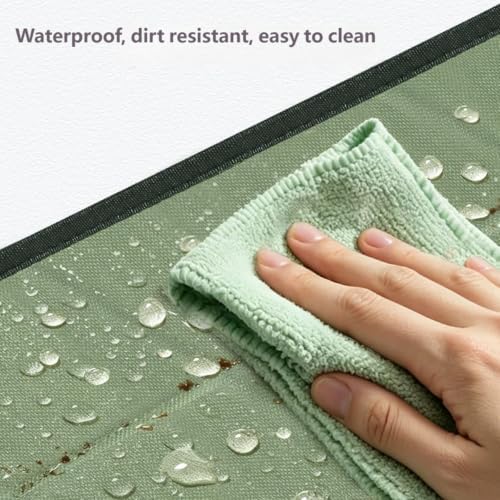 Houseplant Repotting Mat Foldable Oxford Work Pad, Green - Image 7