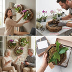 Staghorn Fern Mounting Kit - Wood Wall Planter for Orchids,Herbs & Indoor Plants | Hanging Plant Holder, Basket & Stand for Wall Decor(10.43inch) - Image 6