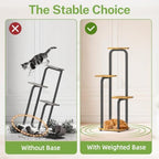iDavosic.ly Plant Stand Indoor, Corner Tall Shelf, Wooden Tray, Black Brown - Image 3