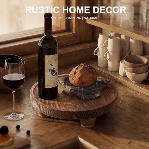 EOSAHR Display Riser for Home Decor: Pedestal Stand for Soap, Vintage Brown - Image 3