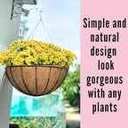 LaLaGreen Hanging Baskets for Plants (20 in, 2 Pack) Coco Liner Flower Pots - Image 5