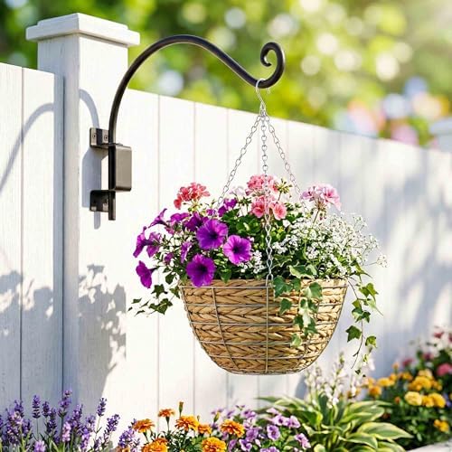 Swivel Plant Hangers Outdoor: 12Inch 2 Pack Heavy-Duty Hanging Wall Bracket - Image 2