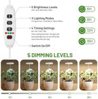 LBW Grow Lights for Indoor Plants, Full Spectrum Halo Grow Light with Base - Image 5