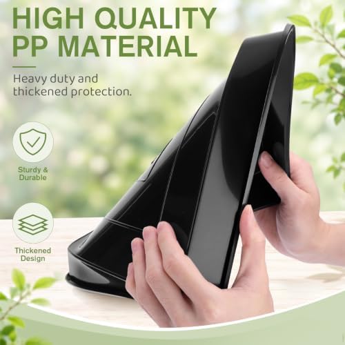 Eccliy 12 Pcs Plastic Plant Saucers Tray, Black, 14 Inch, Square - Image 3