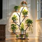Plant Stand Indoor with Grow Lights - 8 Tiered Corner Flower Shelf Indoor by EVAWOO