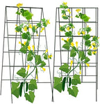 AGTEK 2 Packs 18" x 46" Foldable Cucumber Trellis for Cucumber, Climbing Plants, Vegetable Flowers by AGTEK