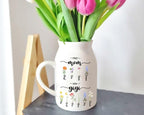Gigis Birth Month Garden Flower Vase, Gigis Garden, Nanas Garden, Gigi Gars Den, Gigi Plant Pot, Customized Flower Garden Vase Gift for Mom Nana Mimi Grandma Mom Mommy - Image 3