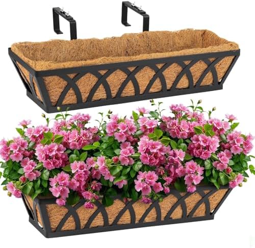2 Pack 24IN Window Box Planter Basket w/Adjustable Brackets (S1) by Unknown