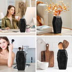 Coffin Vase for Flowers Gothic Home Decor Large Vase Makeup Brush Holder Planters for Indoor Plants Goth Room Decor Gothic Gifts (Black Stone,Large) - Image 4