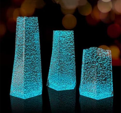 Triangle Luminous Handmade Glass Flower Vase Desktop Ornaments - Image 6