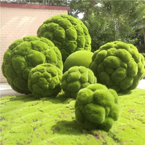 Faux Moss Balls Decorative Dia 12in, Artificial Plant Topiary Ball Tree, Round Faux Moss Balls Outdoor, Green Grass Decorative Balls, for Balcony,Garden, Wedding and Home Décor - Image 3