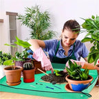 Waterproof Gardening Green Circular Mat for Succulents Flowers Vegetable for Indoor Plant Repotting(100x100cm) - Image 4
