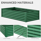 YITAHOME 72x36x18 in Galvanized Raised Garden Bed Kit, Large Metal Planter Box with Gloves & Support Rod, Outdoor Flower Bed for Plants Vegetables, Green - Image 6