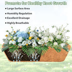 LCHUANG Deck Railing Planter Window Box - 2 Pack 24 Inch Deck Balcony Rail Planter with Coconut Coir Liner, Fence Metal Hanging Flower Planter Basket Deck Railing Planter Boxes for Outdoor Lawn - Image 4
