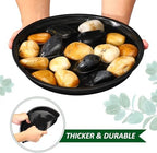 PATIKIL 5 Pack Plastic Plant Saucer, 18 Inch Plant Tray for Pots Round Plant Dish Plant Drip Trays Water Tray for Indoors Outdoors Garden, Black - Image 5