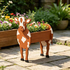 Animal PVC Flower Pot, Cow Shaped Succulent Planter Flower Holder for Garden Patio Balcony Window Sill, for Birthday Pet Lovers, 36x22cm(14x9in) - Image 2