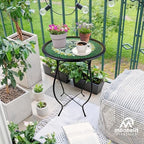 Mosaic Glass Accent Side Table & Plant Stand - Image 2