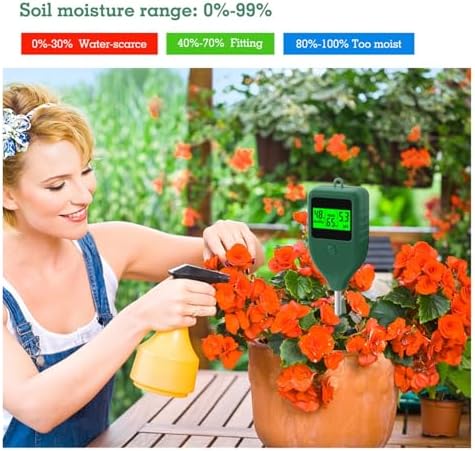 3-in-1 Soil Tester Fertility Humidity PH Meter Digital LCD Backlit Moisture Acidity Sensor for Outdoor Plants Gardening Farming - Image 6
