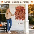 Artificial Hanging Flowers for Outdoors, 4 PCS 688-Bloom UV Resistant Mums - Image 3