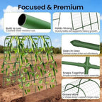 63" H x 47" L x 23" W Arch Trellis for Garden – Heavy-Duty Plant Support with Nylon Net & 100 Leaf Ties, Garden Trellis Arch for Climbing Plants Outdoor & Raised Bed - Image 3