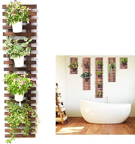 ShopLaLa Wooden Wall Planter (120cm) Wood Hanging Planters for Indoor Plant by ShopLaLa