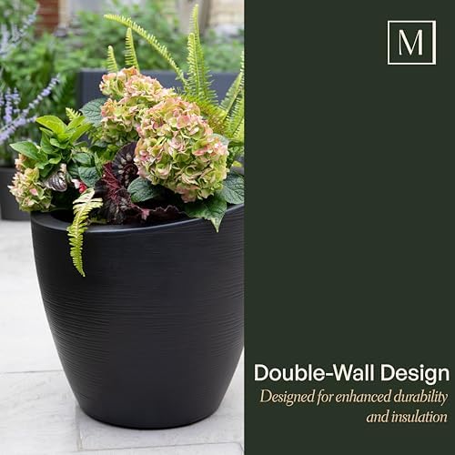 Mayne 8879-ES Modesto 20in Round Patio Planter, Espresso - Image 5