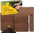 Gro-Med Organic Coco Coir Bricks (10 Pack) - Enriched Coco Coir for Plants by Gro-Med