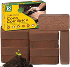 Gro-Med Organic Coco Coir Bricks (10 Pack) - Enriched Coco Coir for Plants by Gro-Med