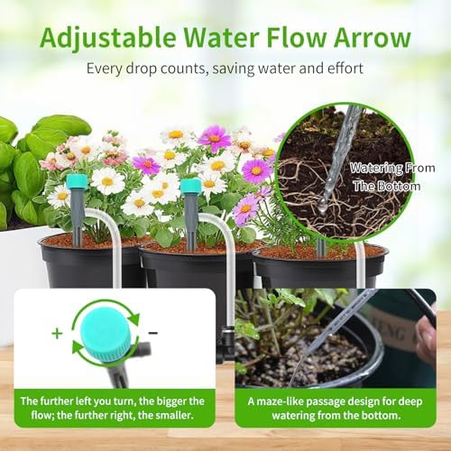 Plant Watering Devices - Dual Pump Automatic System for 20 Pots, 30-Day Smart Timer with USB-C Charging – Ideal for Indoor Gardens & Balconies - Image 3