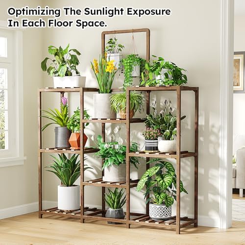 EnHomee 47.2" Outdoor Plant Stand with 8-Tier for Garden - Image 5