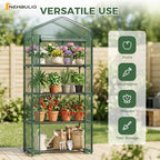 NEWBULIG 27"x19"x63" Mini Greenhouse, with Durable Zipper Door 4 Tier - Image 6